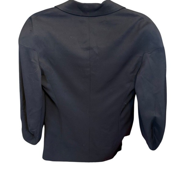 NWT Lecoanet Hemant Paris Designer Blazer Black 3/4 Sleeve Size 36 (US 4 - Picture 3 of 6